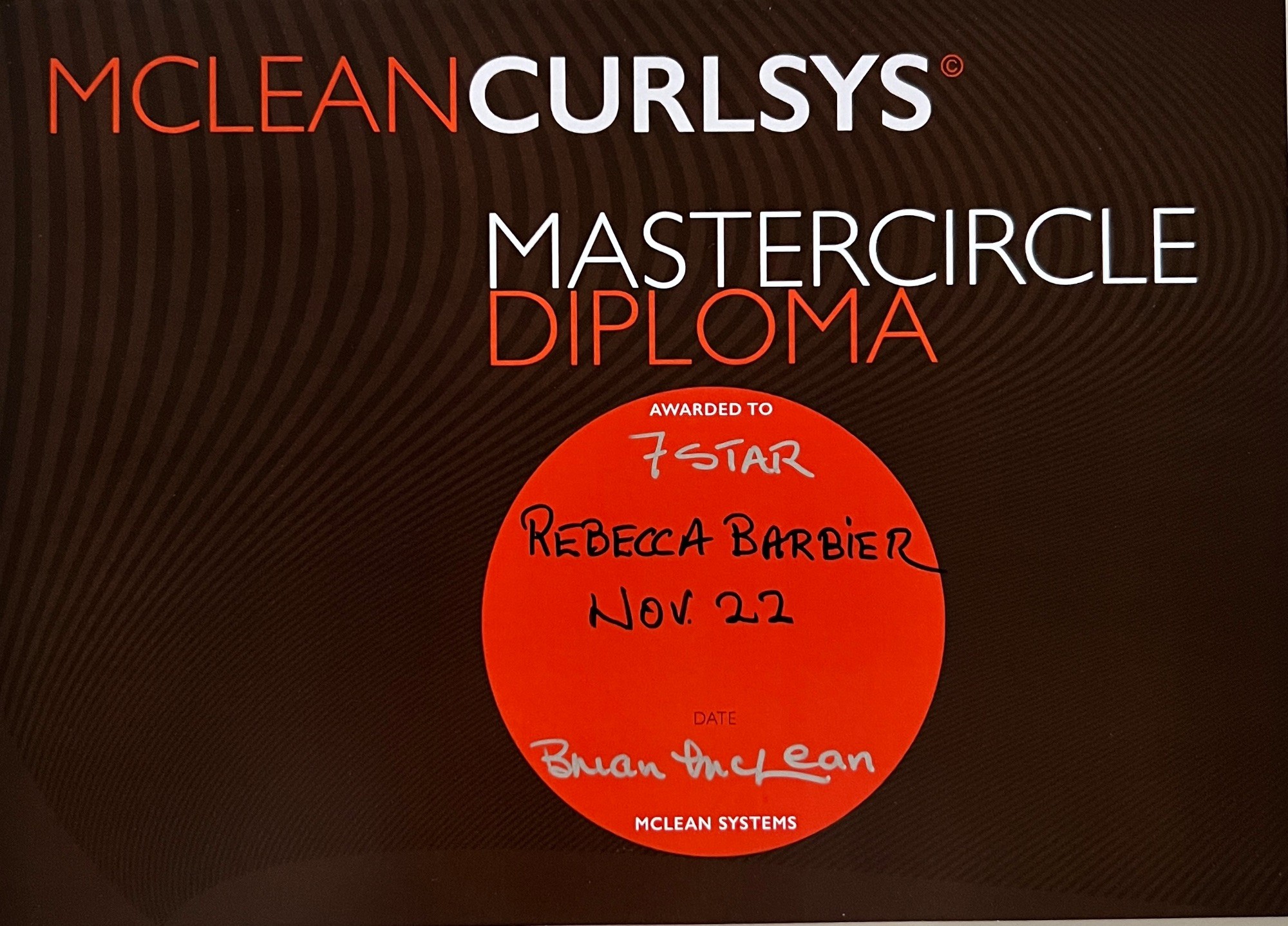 CURLSYS® MASTER Diploma